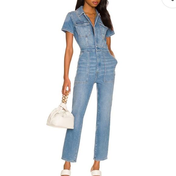 Good American Fit For Success Denim Jumpsuit size 3 (Large) - Picture 1 of 13